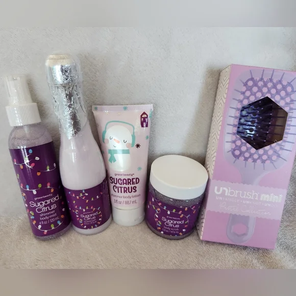 Unbrush Mini And Sugared Citrus Bath & Body Set - Purple - Picture 1 of 7